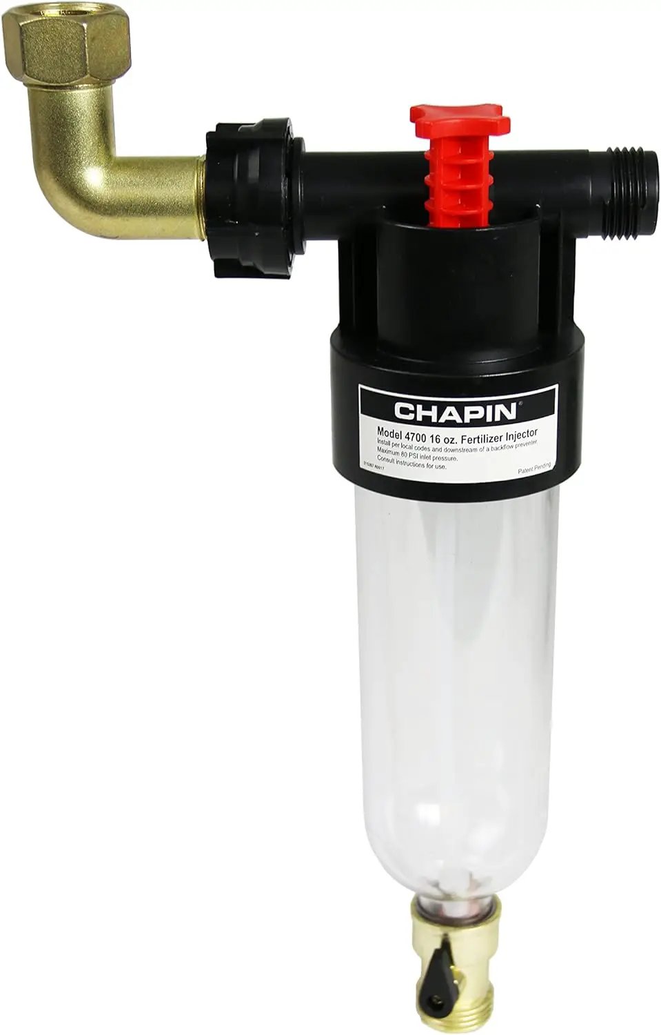 Chapin 4700 HydroFeed 16-Ounce in-Line Auto-Mix Fertilizer Injector System, 16-Ounce, Drip Irrigation System (1 Feeder/Package) by GreenHaven Gardens