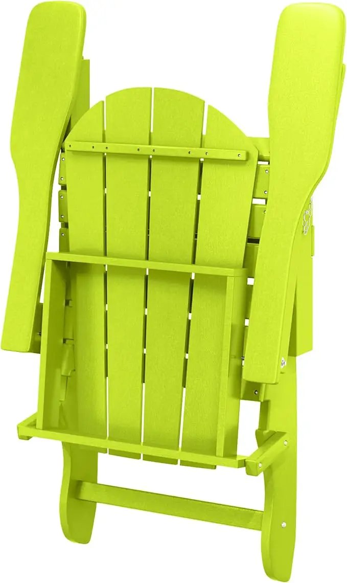 Westin Outdoors Laguna WO Home Furniture Adirondack Chair 2 PCS Set Outdoor Folding Patio Chair for Bon Fire Pit Garden Lawn Backyard Lounging Relaxing (Lime Green) by GreenHaven Gardens