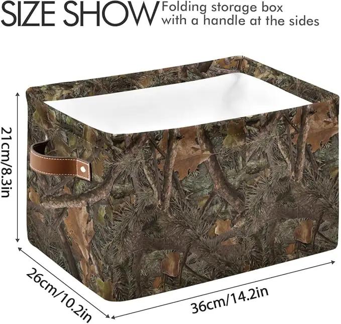 Camouflage Rectangular Storage Basket Organizer Bin Shelf Baskets For Clothes Gifts For Home Office Dorm by GreenHaven Gardens