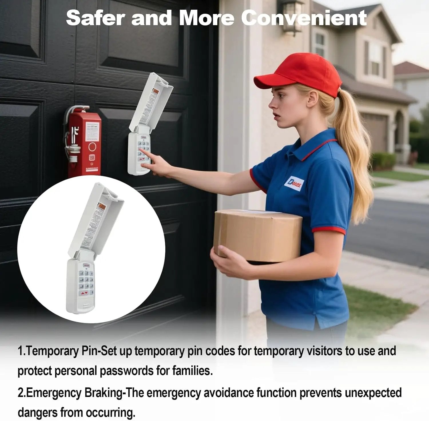 Universal Garage Door Opener Keypad Compatible with Genie/Liftmaster/Chamberlain/Craftsman/Linear/Wayne Garage Door Opener Keypad Replacement Both Works for DIP Switch and Smart Learn Button by GreenHaven Gardens