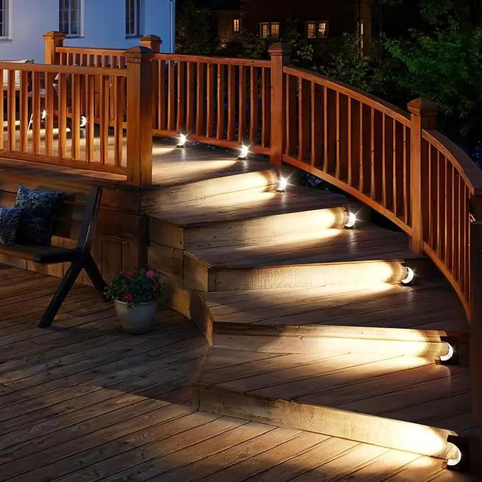 JSOT Solar Step Lights - Outdoor Stair Lights 12 Pack Deck Light Solar Powered Decor Light for Garden Yard Patio Front by GreenHaven Gardens