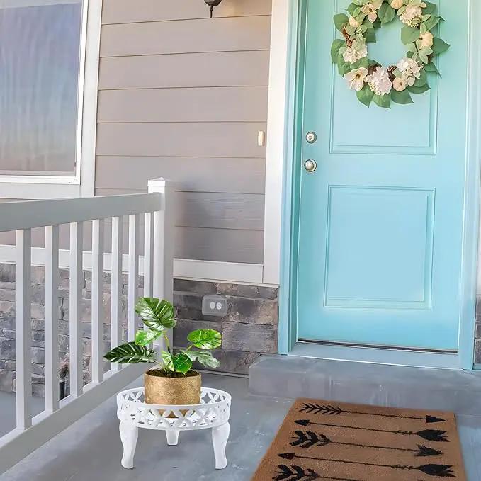 White Plant Stand, Anti-Rust Planter Stands for Indoor Plants, Metal Plant Stands Outdoor, Round Plant Shelf Flower Pot Stand,Display Shelves Potted Plant Holders for Garden Patio Decor by GreenHaven Gardens