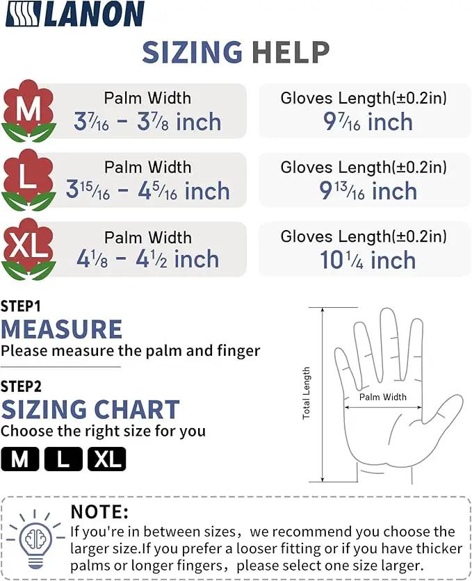 LANON Gardening Gloves for Men Women, 2 Pairs Nitrile Coated Garden Gloves with Grip, Breathable B.COMB AIR Technique, Dusty Olive & Bluebird, Large by GreenHaven Gardens