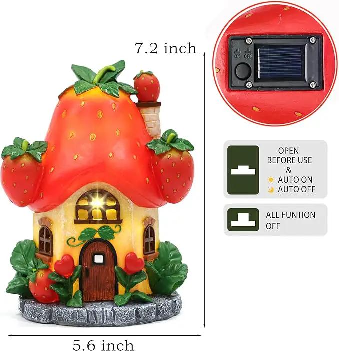 Fairy Houses for Outside-Fairy Garden Accessories Outdoor Decor - with Solar Light for Patio Balcony Yard,Lawn Ornament Perfect Garden Gift by GreenHaven Gardens