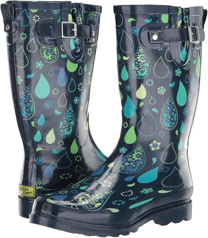 Western Chief Women's Tall Waterproof Rain Boot Outdoor Garden Shoes by GreenHaven Gardens