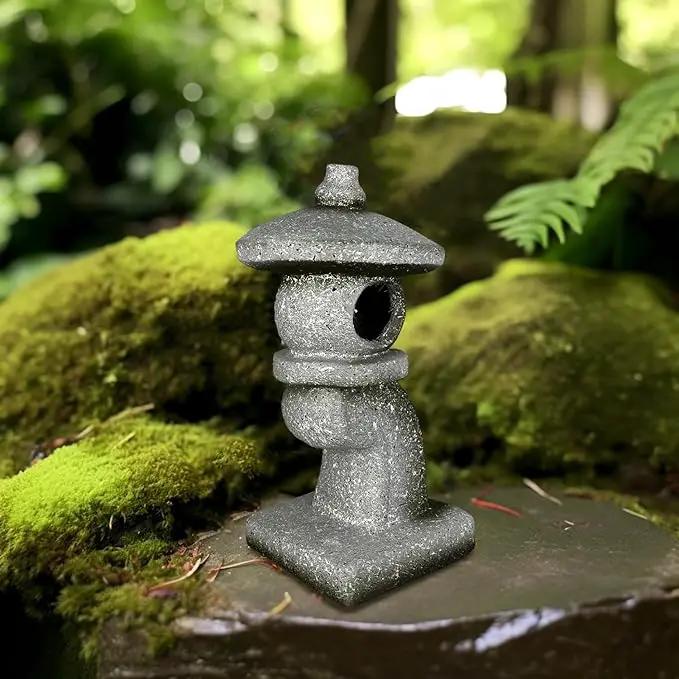 14’’ High Asian Solar-Powered Zen Pagoda Garden Statue LED Light Solar Lamp for Outdoor Japanese Decoration Aesthetic Garden Figurines by GreenHaven Gardens