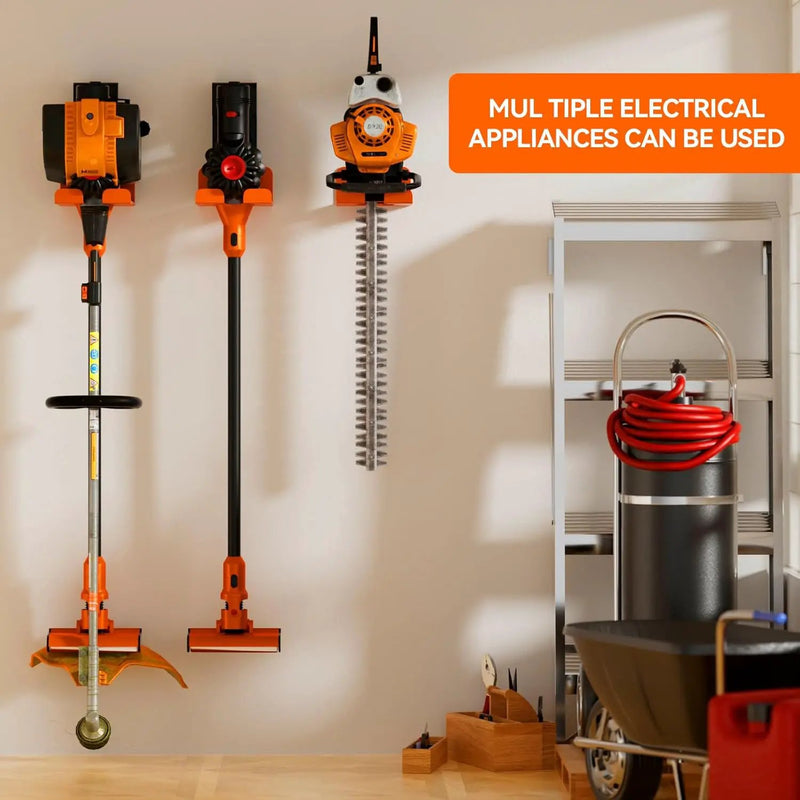 Garage Organizer Trimmer Rack, Garden Power Tool Hanger Weed Whackers Holder Wall Mounted for Grass Trimmer, Hedge Trimmer, Garage Trimmer, Garden Tools,1 Pack(Orange) by GreenHaven Gardens