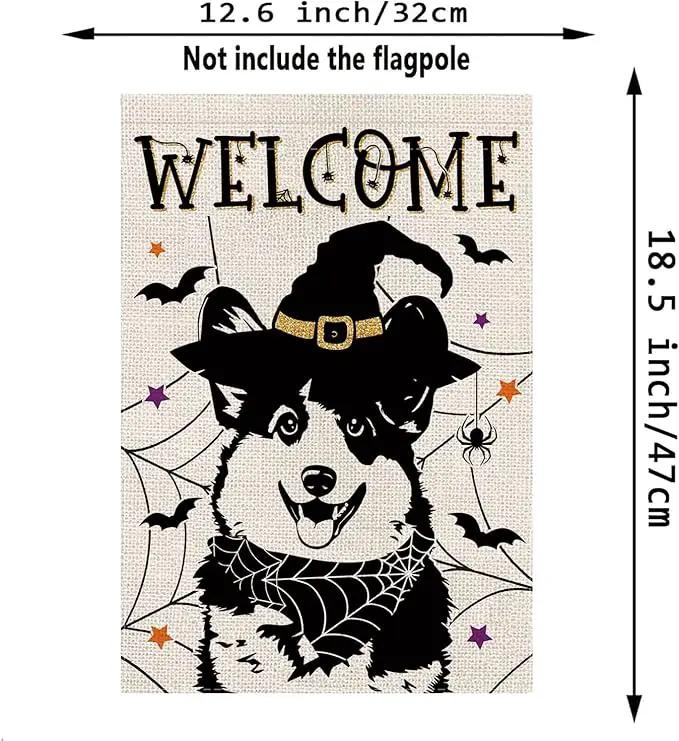 Seasonal Garden Flags Corgi Dog Double Sided Flags Set of 11 Holiday Farmhouse Indoor Outdoor Yard Lawn Christmas Gifts Decorations 12.5x18 Inch by GreenHaven Gardens
