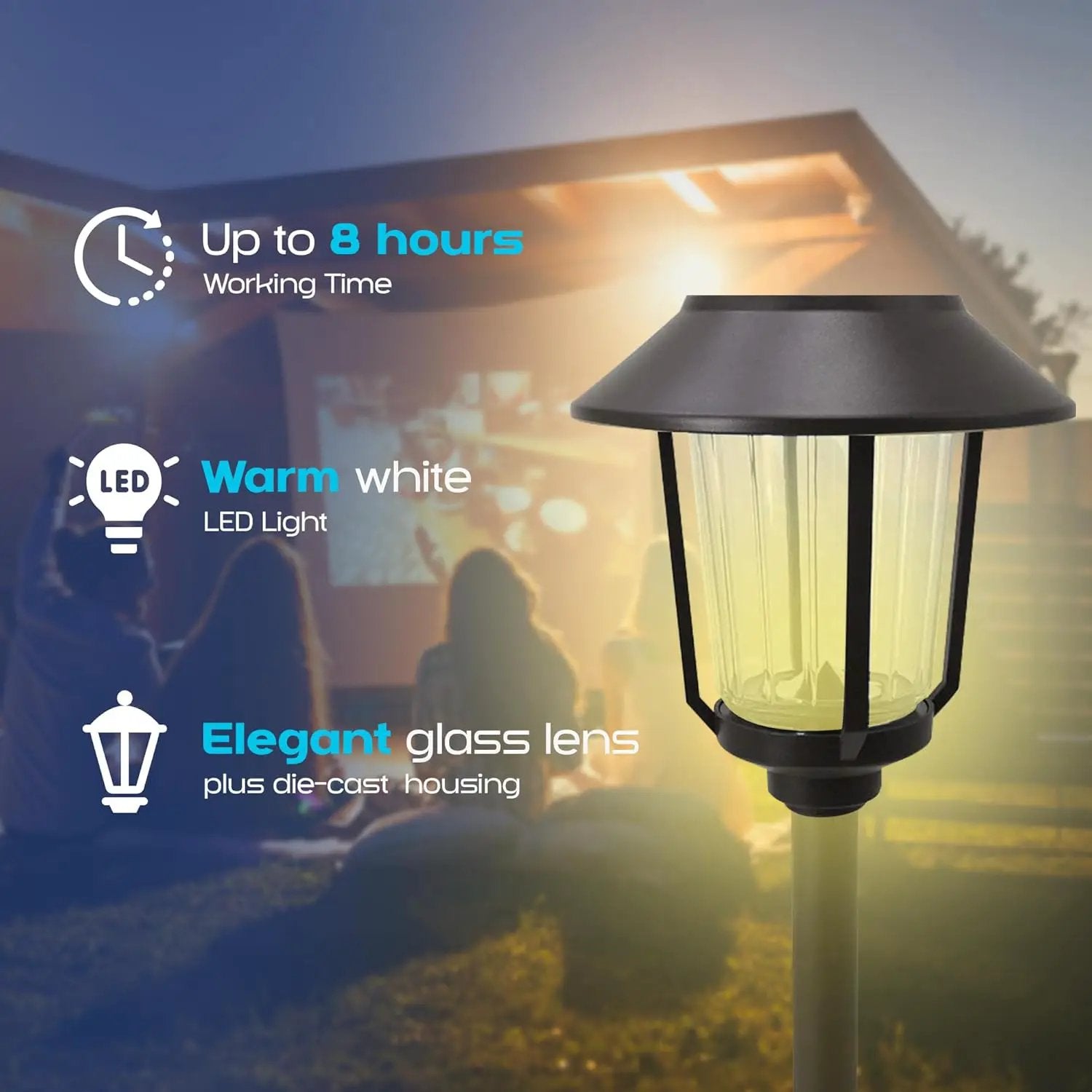 Smartyard Solar LED Large Pathway Lights 10 Lumen - 6 Pack by Outdoor Solar Outlet