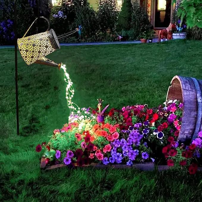 VOOKRY Watering Can with Lights, Large Hanging Solar Lights Outdoor Waterproof, Decorative Retro Metal Solar Garden Decor for Patio Yard Porch Lawn Landscape Gardening Gifts for Mom Grandma Women by GreenHaven Gardens
