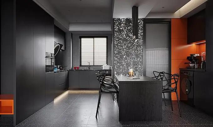 Dimoon 118''x15.7'' Black Skin Peel and Stick Wallpaper Contact Paper Modern Self Adhesive Wall Paper Removable Renter Friendly Textured Solid Color Cabinet Vinyl Roll (118''x15.7'',Black Skin) by GreenHaven Gardens