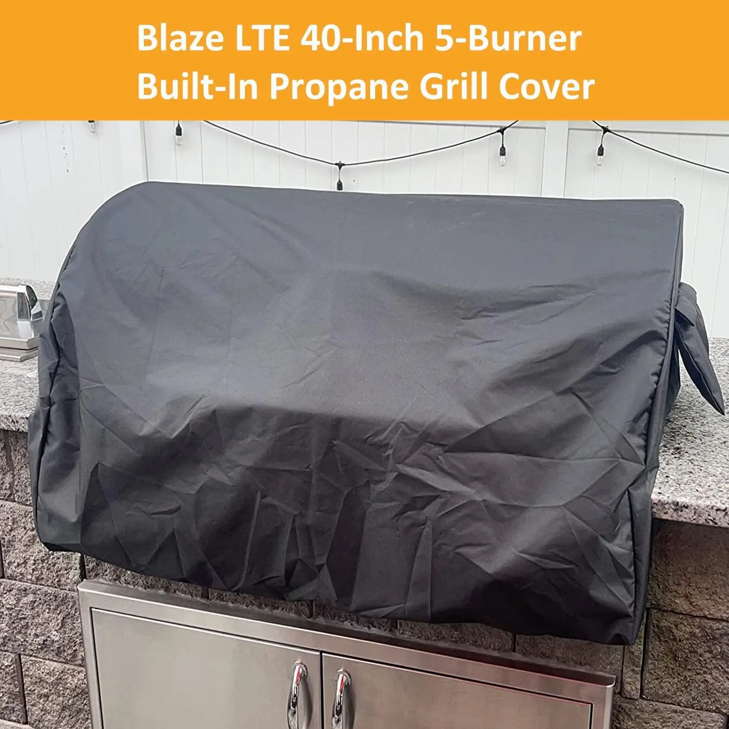 Built-in Grill Cover for Blaze 40 Inch 5-Burner Gas Grill, Heavy Duty Wateproof Island BBQ GrillTop Cover, Outdoor Kitchen Grill Head Cover by GreenHaven Gardens