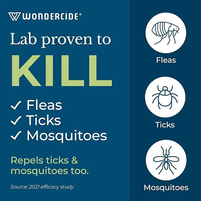 Wondercide - Ready to Use Flea, Tick, and Mosquito Yard Spray with Natural Essential Oils – Mosquito and Insect Killer, Treatment, and Repellent - Plant-Based - Safe Around Pets, Plants, Kids - 32 oz by GreenHaven Gardens