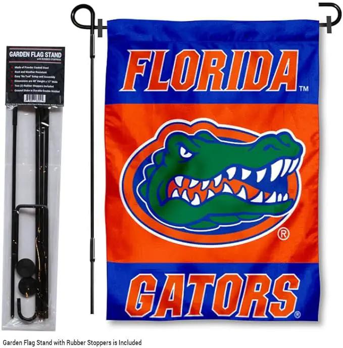 College Flags & Banners Co. Florida Gators Garden Flag with Stand Holder by GreenHaven Gardens