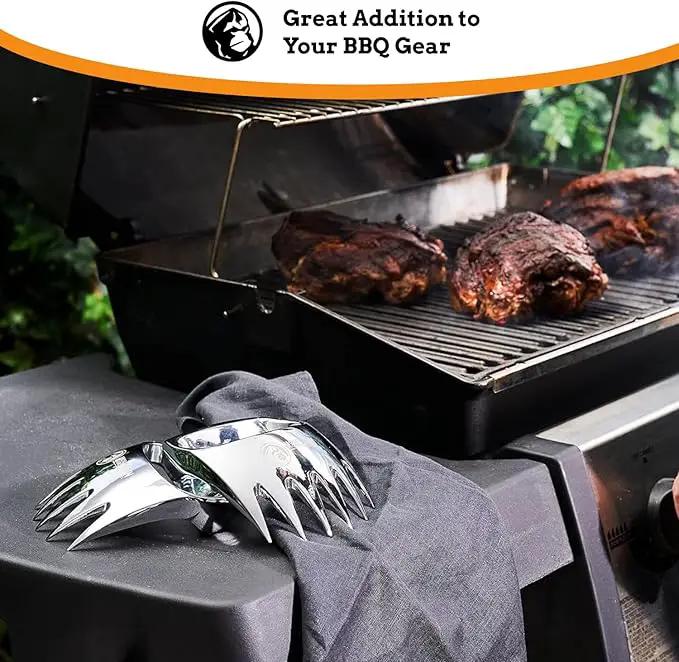Meat Claws Meat Shredder for BBQ - Perfectly Shredded Meat, These Are The Meat Claws You Need - Best Pulled Pork Shredder Claw x 2 For Barbecue, Smoker, Grill (Solid Metal) by GreenHaven Gardens