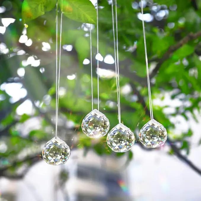 MerryNine 30mm/1.18" 15 Pack Crystal Ball Prism Sun Shine Catcher Rainbow Pendants Maker, Hanging Crystals Prisms for Windows, for Feng Shui, for Gift (Clear) by GreenHaven Gardens