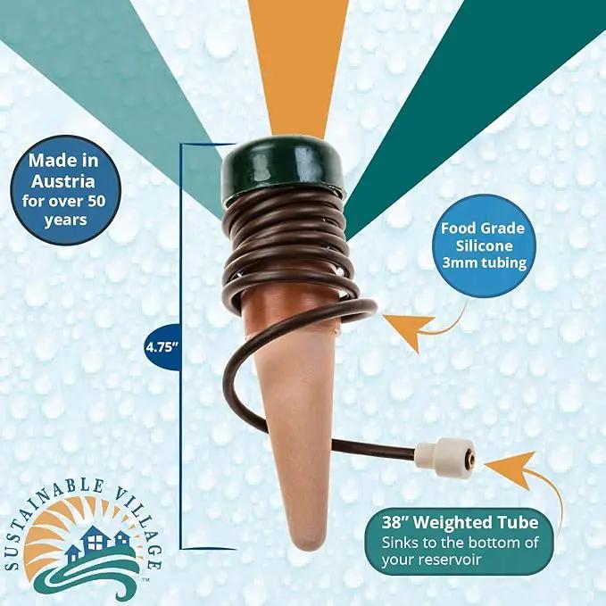 Blumat Plant Watering Devices - Classic XL Self Watering Planter Insert - Automatic Drip Plant Watering Stakes for Pots - Prevents Overwatering and Underwatering for Healthy Growth - 2 Pack by GreenHaven Gardens