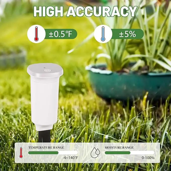 Digital Soil Moisture Meter WiFi for Plants 2-in 1 Soil Moisture/Temperature Meter with App Remote Monitor for Outdoor/Indoor Plants Wireless Smart Soil Moisture Sensor Plant Water Meter Accessories by GreenHaven Gardens