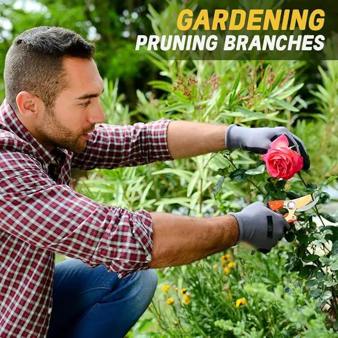 Garden Pruners, Heavy Duty Garden Clippers,Pruning Shears with Adjustable Thumb Lock,Hand Gardening Tools Pruners,Stainless Steel Sharp Gardening Scissors (MJ003) by GreenHaven Gardens