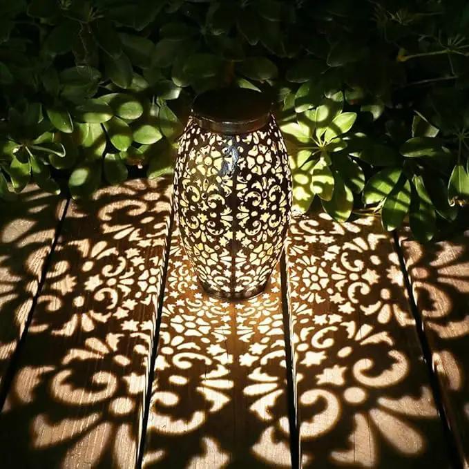 Kaixoxin 2 Pack Solar Lantern Lights for Hanging or Table Outdoor Solar Light for Patio Courtyard Garden (Silver-2pack) by GreenHaven Gardens