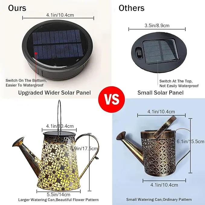 VOOKRY Solar Watering Can Lights, Large Retro Metal Hanging Solar Lights Outdoor Waterproof, Gardening Gifts for Mom Grandma Women Birthday, Garden Decor Yard Light Outside for Porch Landscape Patio by GreenHaven Gardens