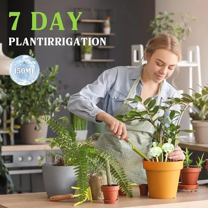 4 PCS Plant Self Watering Globes 8.9 Inch Plant Watering Devices Colorful Glass Glass Watering Bulbs for Indoor Outdoor Plants by GreenHaven Gardens