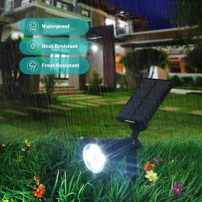 URPOWER Solar Lights Outdoor, Adjustable Solar Spot Lights Outdoor, 2-in-1 Waterproof Solar Landscape Spotlights Wall Light, Dusk-to-Dawn Solar Powered Outdoor Light for Garden, Yard, Pathway (2 Pack) by GreenHaven Gardens