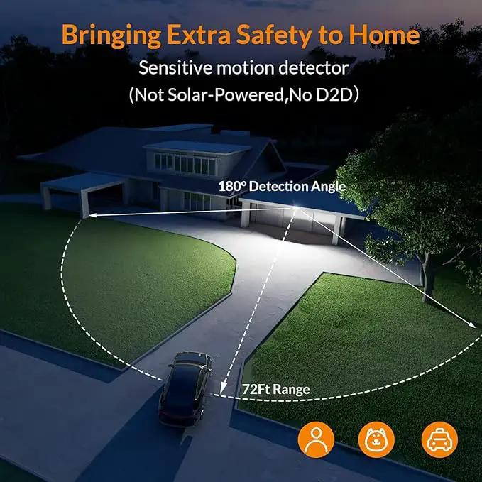 LEPOWER LED Motion Sensor Security Lights, 3 Head Motion Detected, 38W, 4200LM, Waterproof IP65, 5500K, Full Metal for Outdoor, Garage, Porch, Yard (Not Solar Powered, Black) by GreenHaven Gardens