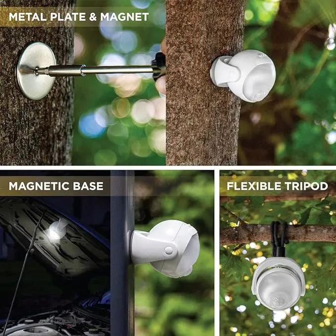 Limitless Innovations Lumenology Portable LED Motion Sensor Light Provides 148 Lumens with a 13 ft Detectable Range and Flexible Tripod Base with Magnetic Option – Indoor/Outdoor (Black) by GreenHaven Gardens