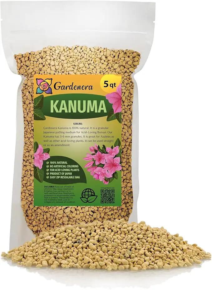 Premium Kanuma Soil Amendment by Gardenera - Unlock The Power of Acidic Soil Conditioning - 5 Quart by GreenHaven Gardens