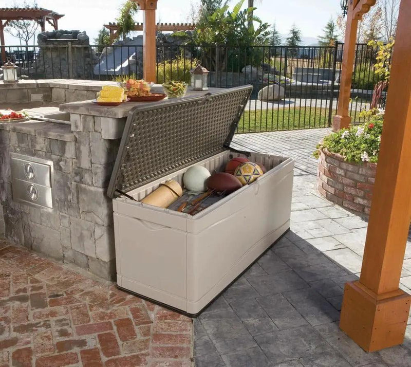 Lifetime 60012 Extra Large Deck Box, 130 Gallon, Desert Sand/Brown by GreenHaven Gardens
