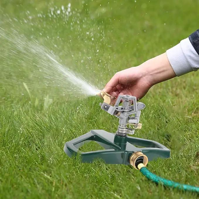 Metal Sprinklers for Yard Heavy Duty Zinc Alloy Pulsating Impact Sprinkler, Adjustable Rainbird Sprinkler Head with Metal Base, Sprinkler System for Lawn Yard Large Area Garden by GreenHaven Gardens