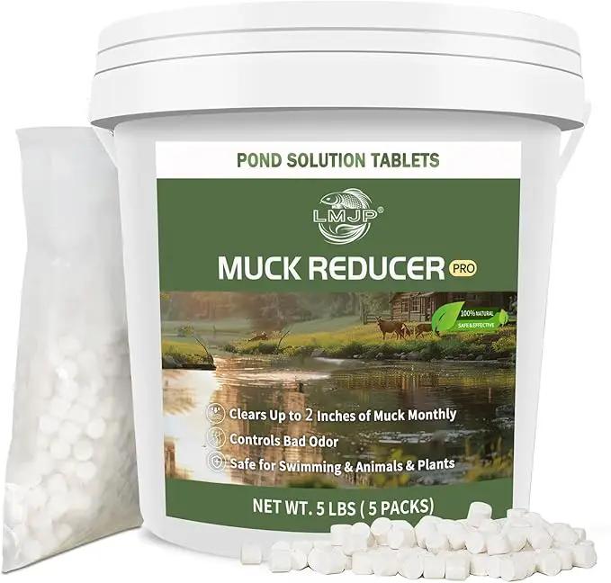 Muck Reducer - 5LB Natural Sludge Solution Tablets for Ponds & Lakes, Away Muck & Odor Control, Safe for Aquatic Life, Wildlife & Recreation, Treats Up to 30,000 Sq Ft by GreenHaven Gardens