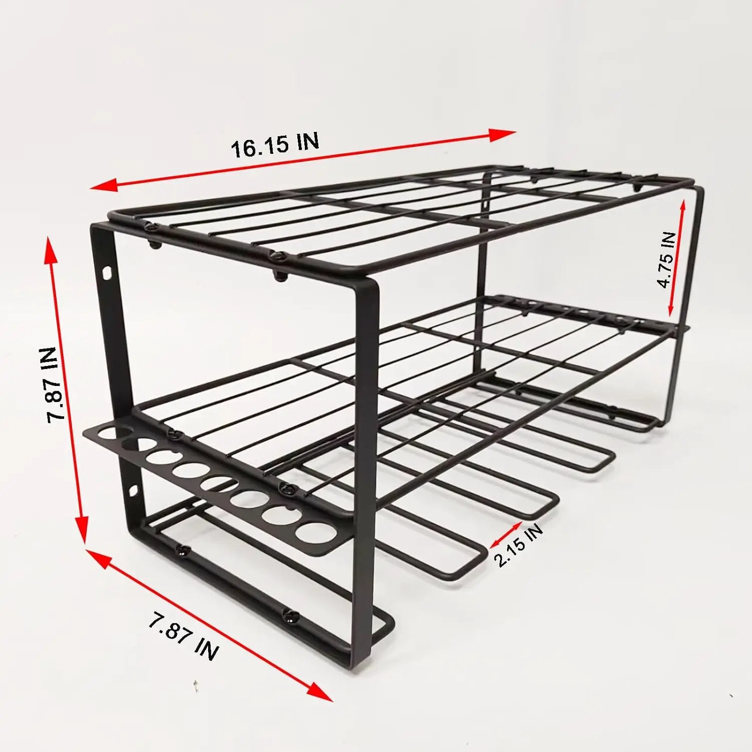 Tool Organizer, Power Tool Organizer Wall Mount with 3 Layers Tool Storage Rack for Drill Holders (Medium) by GreenHaven Gardens