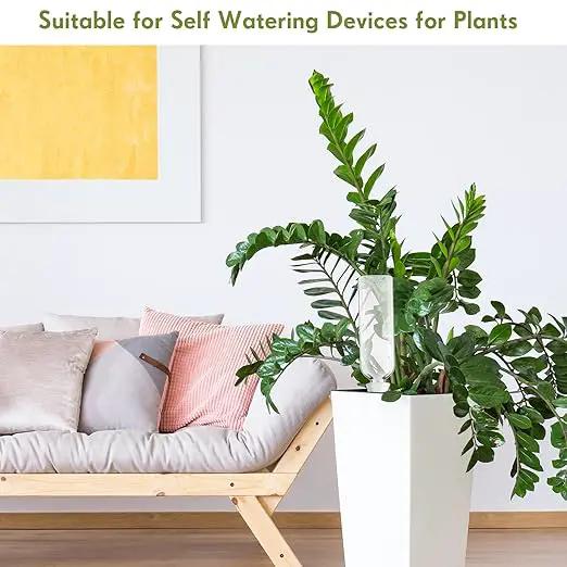 4 Pack Plant Watering Devices, Terracotta Self Watering Spikes with 25 oz Plastic Wine Bottles, Slow Release Plant Waterer Self Watering Planter for Vacation Indoor Outdoor Plant by GreenHaven Gardens