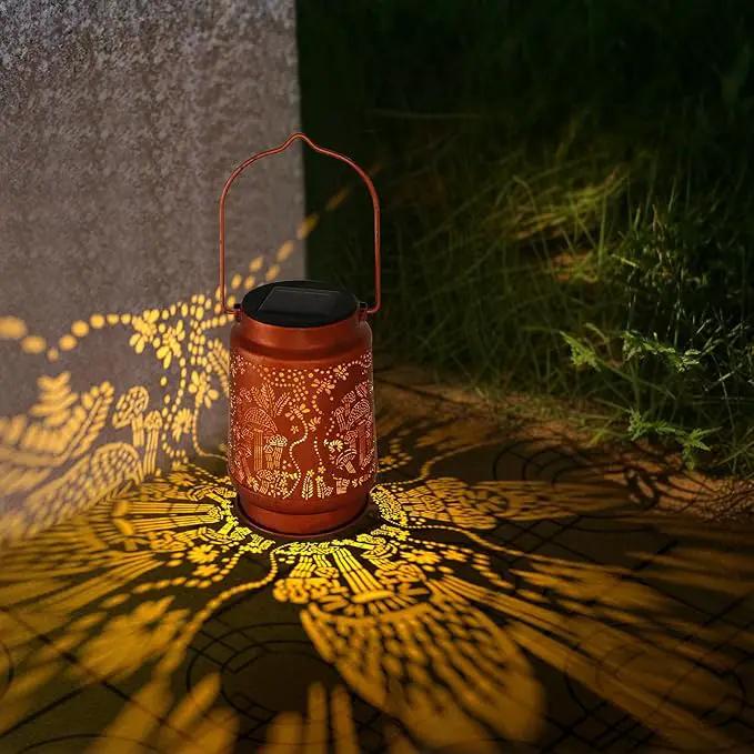 Solar Lanterns Outdoor Waterproof - Metal Hanging Solar Lights for Patio Yard Garden Decor, Christmas Birthday Gifts for Women Mom Men (2 Pack, Mushroom Shape) by GreenHaven Gardens