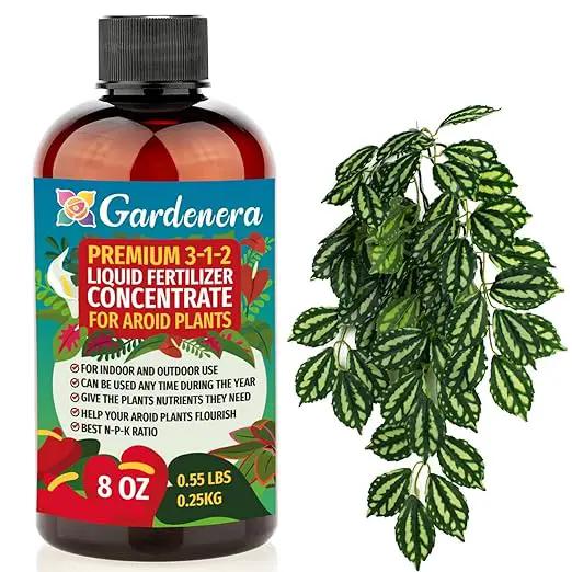 Premium Liquid AROID Plant Fertilizer - 3-1-2 Concentrate for Indoor Plants and Flowers by Gardenera | Organic Plant Food for AROIDS - 8oz by GreenHaven Gardens