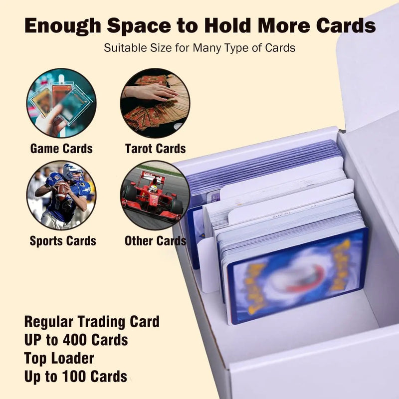 NUMINA 7 Pack 350 Small Card Storage Box, Heavy Duty Cardboard Game Card Organizer with Dividers for TCG, MTG, Sports & Trading Cards, Shipping Boxes for Collectors & Sellers by GreenHaven Gardens