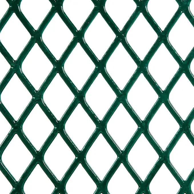 Global Industrial 46" Round Picnic Table, Expanded Metal, Green Thermoplastic Coating, Attached Benches, 1-1/2” Umbrella Pole Hole, Outdoor-Rated, 1000 lb Capacity by GreenHaven Gardens