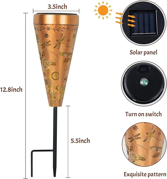 2 Pack Dragonfly Solar Pathway Lights: Outdoor, Waterproof Solar Walkway Lights for Garden, Backyard Patio, Path Yard, Lawn by GreenHaven Gardens