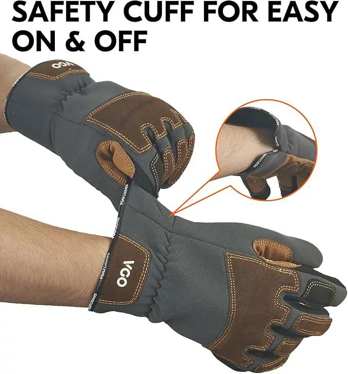 Vgo... 1-Pair Gardening Gloves Men, Safety Work Gloves, Puncture-proof, Thornproof, Touchscreen (SL7475) by GreenHaven Gardens