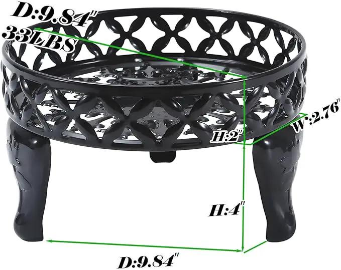 2 Pack Black Plant Stand, Anti-Rust Planter Stands for Indoor Plants, Metal Plant Stands Outdoor, Round Plant Shelf Flower Pot Stand, Display Shelves Potted Plant Holders for Garden Patio by GreenHaven Gardens