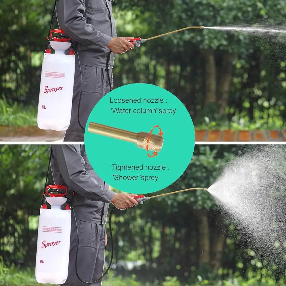 Itisll Portable Garden Pump Sprayer Brass Wand Shoulder Strap for Yard Lawn Weeds Plants 2Gal by GreenHaven Gardens