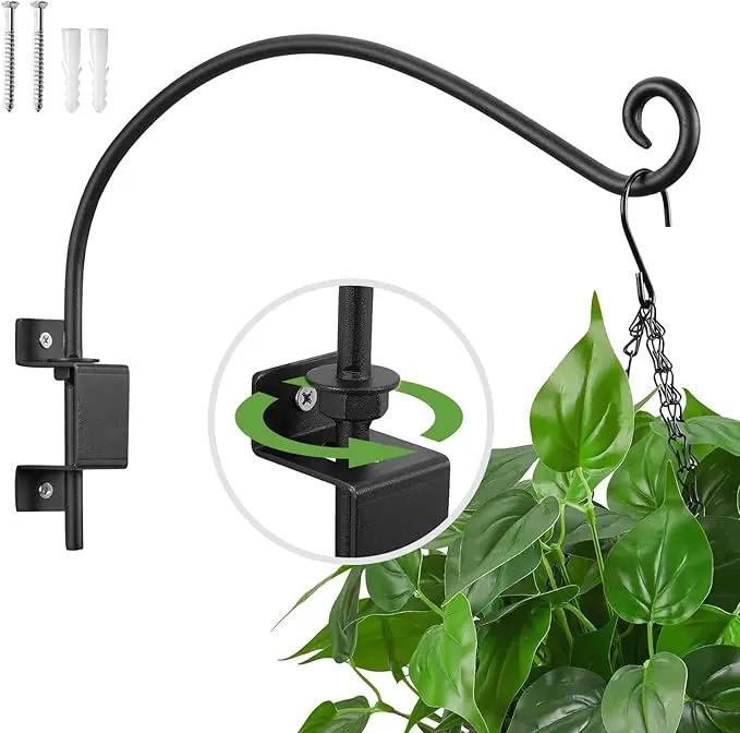 Kingsyard Swivel Plant Hangers Outdoor - 16 Inch Heavy Duty Wall Plant Hooks for Hanging Plant Baskets Bird Feeder Lanterns Wind Chimes by GreenHaven Gardens