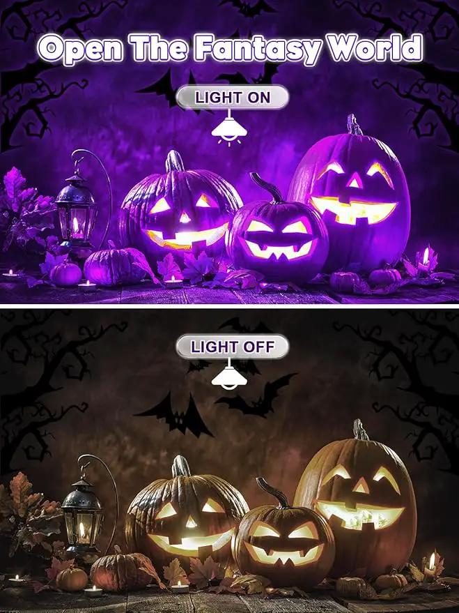 Halloween Black Light Outdoor Spotlight, 12W Purple LED Spotlights Blacklight, Waterproof Spot Landscape Lights with US Plug for Glow Party, Poster, Bar, Yard, Garden Gyms Decor (1Pack) by GreenHaven Gardens