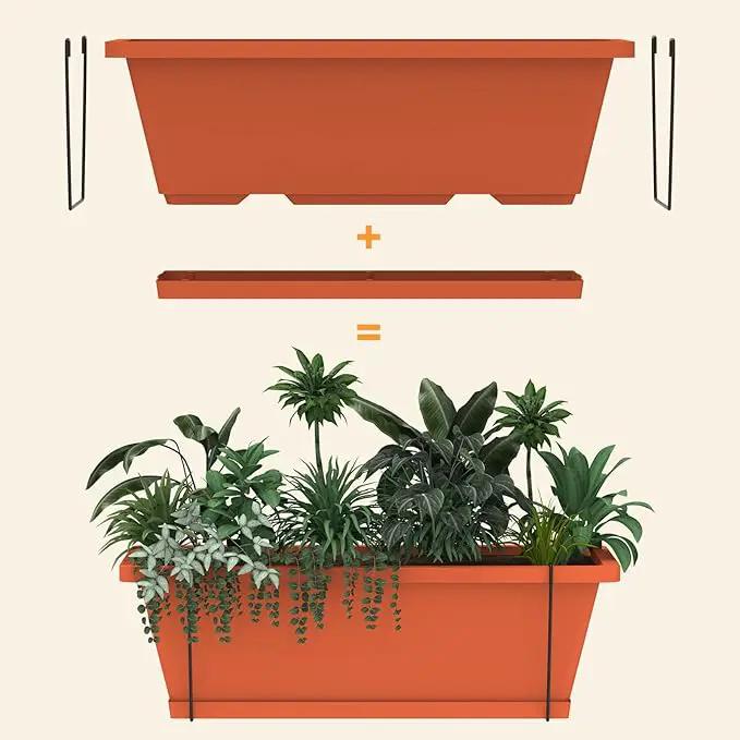 Vertical Raised Garden Bed 3 Tier Elevated Garden Planters Standing Planter Box Outdoor and Indoor for Plants Herbs Flowers Vegetables Brick Red by GreenHaven Gardens