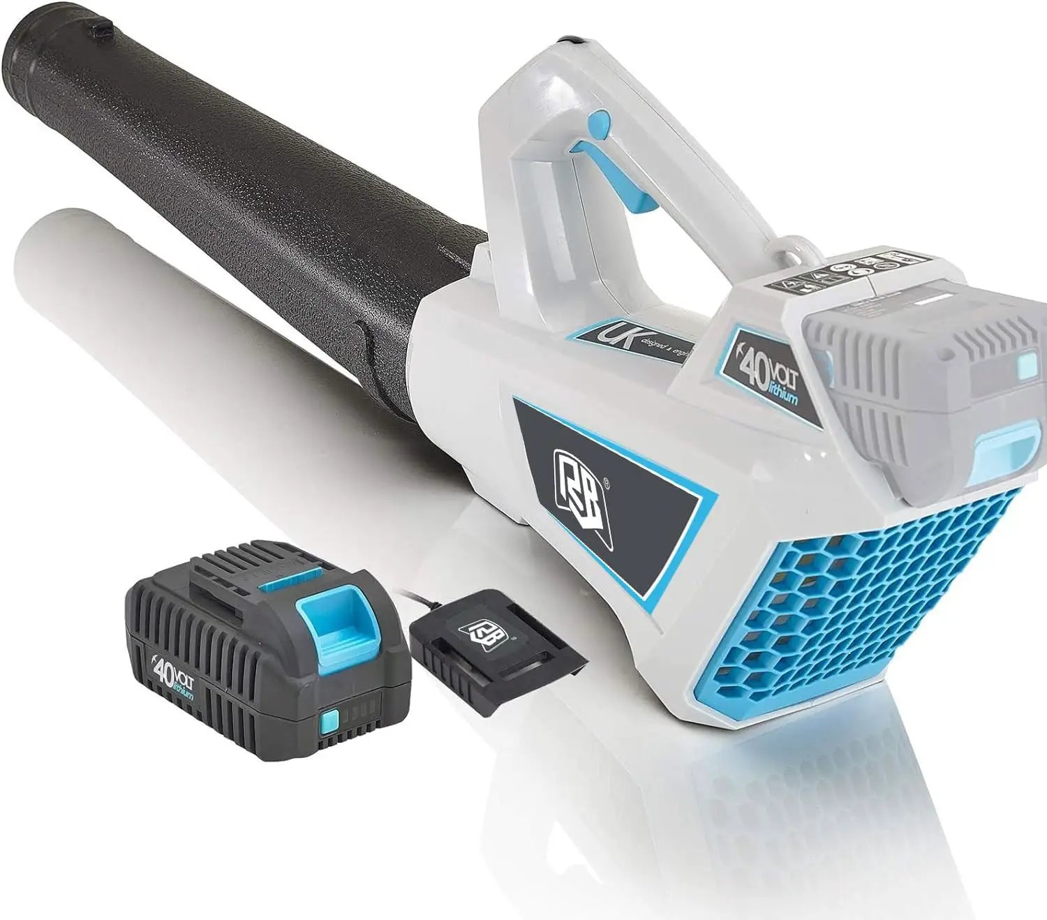 RB 40V Cordless Leaf Blower with 2Ah Battery & Charger – 6-Speed Turbo, 460 CFM, Lightweight for Leaves, Snow, Lawn & Patio by GreenHaven Gardens