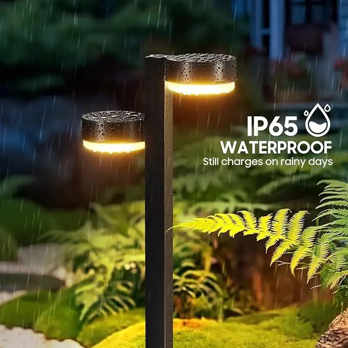 Solar Pathway Lights Outdoor, 4 Pack Dual-Head Solar Lights Outdoor Waterproof Super Bright Up to 12Hrs, Auto On/Off Garden Light for Yard Patio Path Walkway Driveway Outside Decor by GreenHaven Gardens