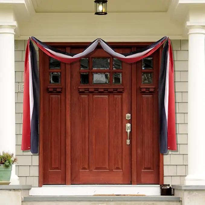 EBaokuup 2 Pack 20x2 Ft American Flag Bunting-4th of July Banner Decor Red, White & Blue Stripe Flag-Large Patriotic Bunting US Flag Decorations for Independence Day Outdoor Porch Garden by GreenHaven Gardens