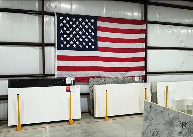 Homissor American Flag 12x18 Ft Large US Flags- Giant United State Flag Heavy Duty Outdoor Embroidered Stars for All Weather High Wind Sewn Stripes With Brass Grommets by GreenHaven Gardens